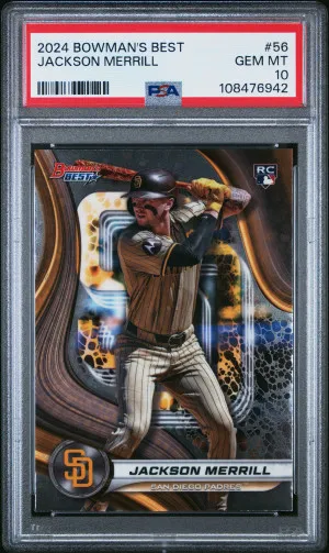 2024 Bowman's Best Jackson Merrill PSA 10 front