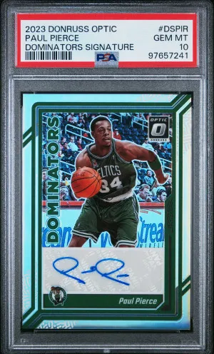 2023 Panini Donruss Optic Dominators Signatures Paul Pierce /49 PSA 10 💎 front