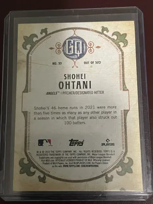 2022 Topps Gypsy Queen - Shohei Ohtani #39 back