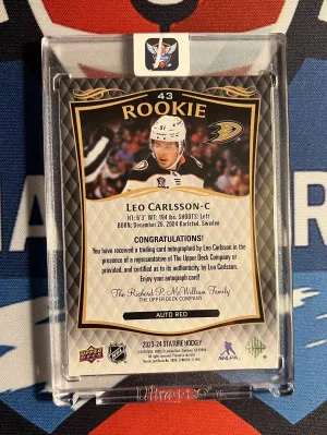 Leo Carlsson Stature Rookie Auto /99 back