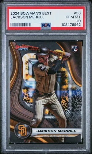 2024 Bowman's Best Jackson Merrill PSA 10 Rookie front