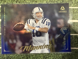 2025 Panini Luminance - Peyton Manning - Blue 79/199 Color Match front
