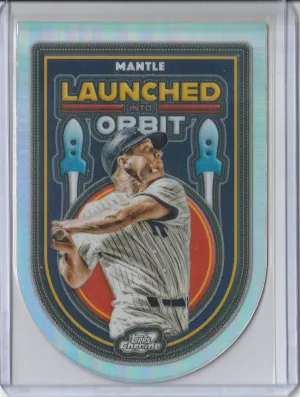 2025 Topps Chrome Cosmic Launched into Orbit Mickey Mantle front
