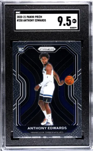 2020-21 Panini Prizm Anthony Edwards SGC 9.5 front