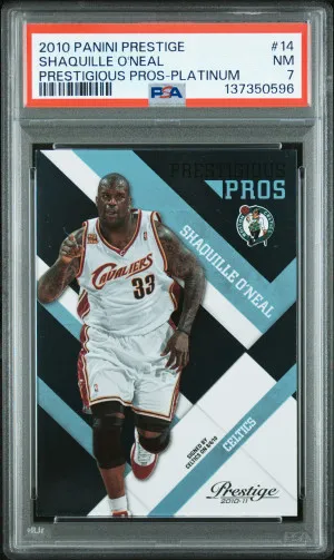 2010 Panini Prestige Prestigious Pros Shaquille O'neal Prestigious Pros-Platinum /10 front