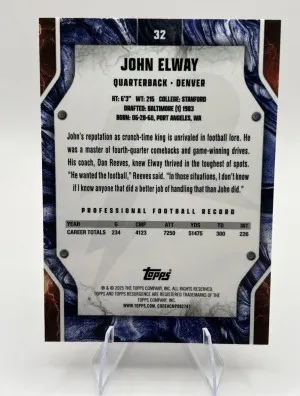 2024 Topps Resurgence John Elway #32 Crimson Surge Refractor /199 back
