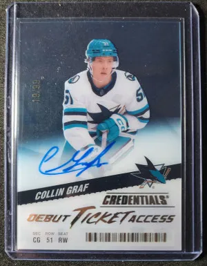 Collin Graf Debut Ticket Access Auto /99 front