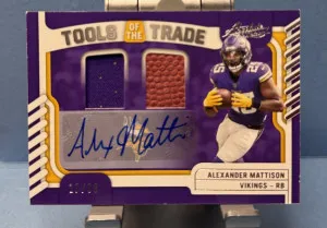 2022 Panini Absolute #TTD-35 Alexander Mattison Tools of the Trade Autograph #/99 front