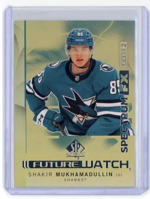 2024-25 SP Authentic Shakir Mukhamadullin Spectrum FX Gold Future Watch 11/50