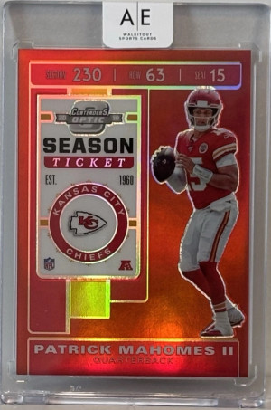 2019 Panini Contenders Optic 🔴🔥 Red Prizm #35 Patrick Mahomes II #40/199 front