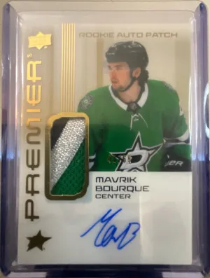 Mavrik Bourqe 2024-25 Premier Gold Auto Patch 43/65 front