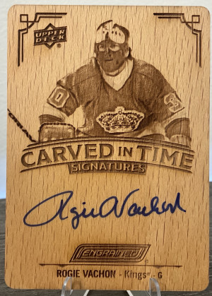Rogie Vachon Carved In Time Auto front
