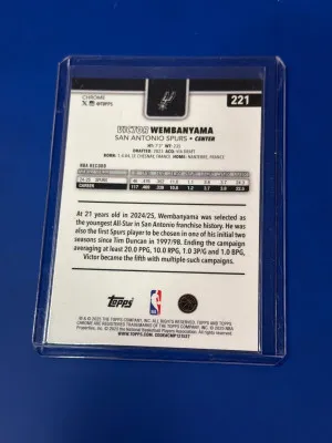 2025 Topps Chrome Victor Wembanyama /199 back