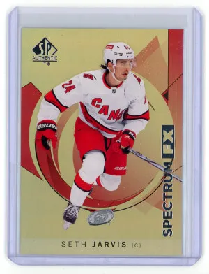 2024-25 SP Authentic Seth Jarvis Spectrum FX Gold 11/50 #S-17 front