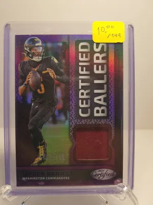 2025 Certified Ballers Jayden Daniels patch /149 front