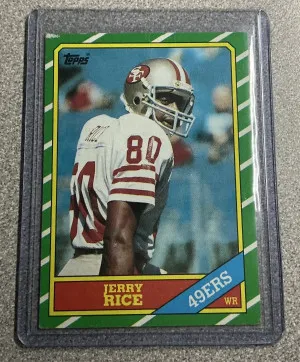 1986 Topps Jerry Rice Rookie Card #161 front