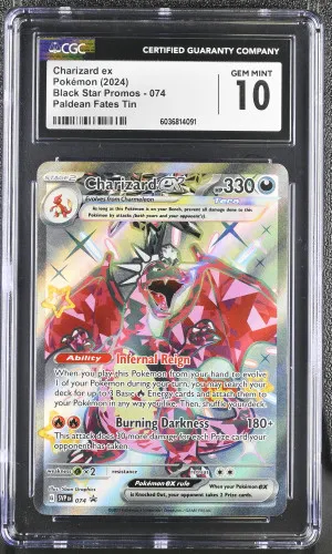 2024 Black Star Promos #074 Charizard Ex CGC 10 front