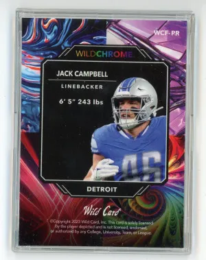 2023 Wild Card Jack Campbell Wild Chrome 1/1 back