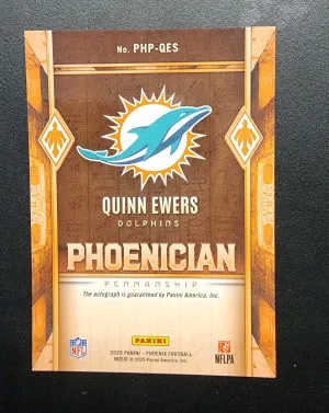 2025 Panini Phoenix Quinn Ewers Phoenician Penmanship Autograph RC back