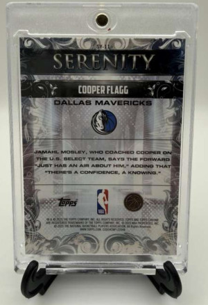 SY-11 Cooper Flagg 2025-26 Topps Chrome - Serenity Purple Refractor #/75 back