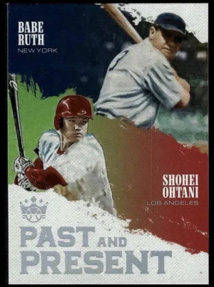 PP10 Babe Ruth / Shohei Ohtani 2018 Panini Diamond Kings - Past And Present front