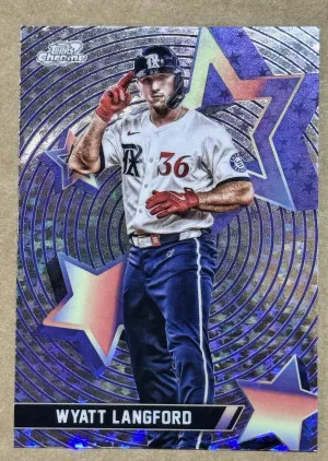 2025 Topps Chrome Wyatt Langford Starfractor #SF-3 front