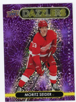 2021-22 Upper Deck Moritz Seider Dazzlers Purple front