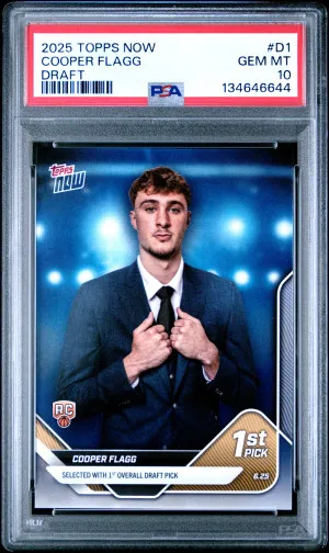 2025 Topps Now Draft Cooper Flagg PSA 10 front