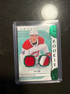 Nick Suzuki Artifacts Rookie 3 Color Patch /99 front