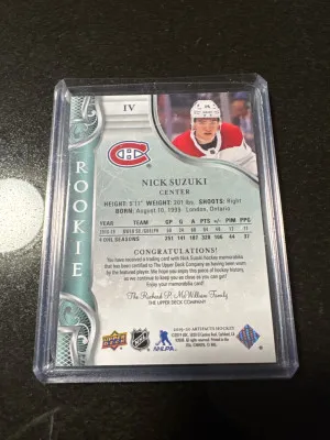Nick Suzuki Artifacts Rookie 3 Color Patch /99 back