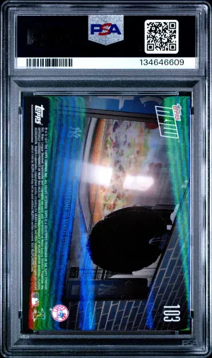 2017 Topps Now Aaron Judge PSA 8 back