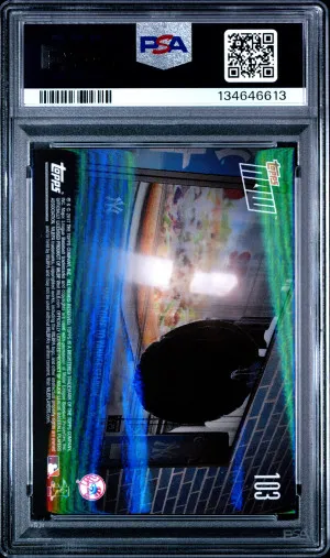 2017 Topps Now Aaron Judge PSA 10 back