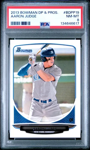 2013 Bowman Draft Picks & Prospects Aaron Judge PSA 8 front