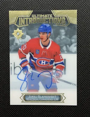 22/23 Ultimate Collection Ultimate Introductions Auto Juraj Slafkovsky front