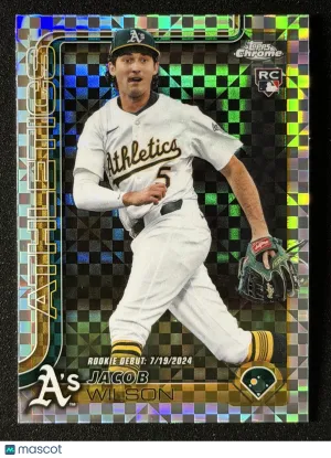 2025 Topps Chrome Update Series Jacob Wilson #USC150 X-Fractor RC front