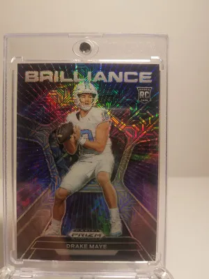2024 Drake Maye Prizm Brilliance mojo /25 front