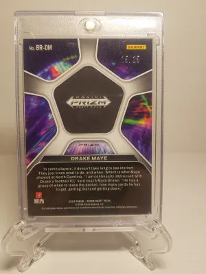 2024 Drake Maye Prizm Brilliance mojo /25 back