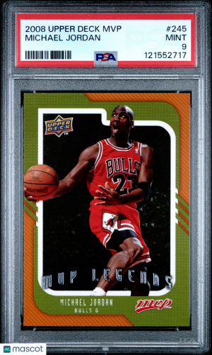 2008 Upper Deck MVP Michael Jordan #245 PSA 9 front