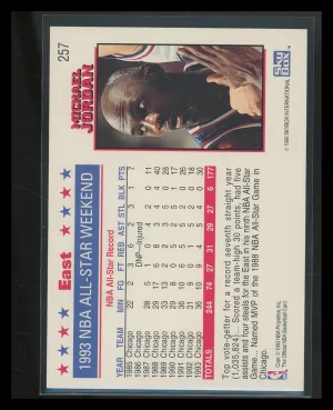 1993 SkyBox NBA Hoops Michael Jordan #257 back