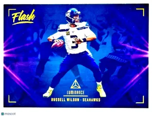 🏈 2020 Panini Luminance - Flash Yellow #F16 Russell Wilson front