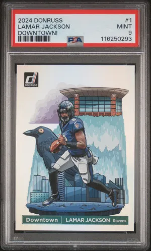 2024 Panini Donruss Downtown! Lamar Jackson front