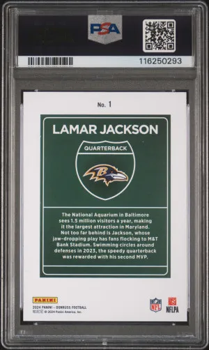 2024 Panini Donruss Downtown! Lamar Jackson back