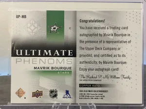 Mavrik Bourque Ultimate Phenoms Auto back