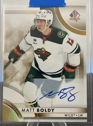 Matt Boldy SP Authentic Limited Auto front
