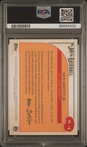 2023 Topps X Bob Ross The Joy Of Baseball Ken Griffey Jr. back
