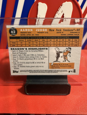 2017 Topps Archives - 1960 Aaron Judge #62 (RC) back