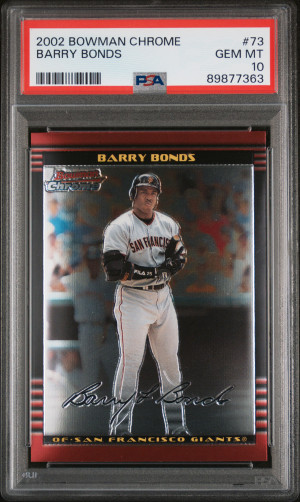 2002 Bowman Chrome Barry Bonds front