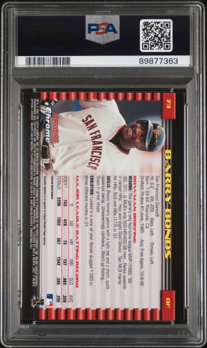2002 Bowman Chrome Barry Bonds back