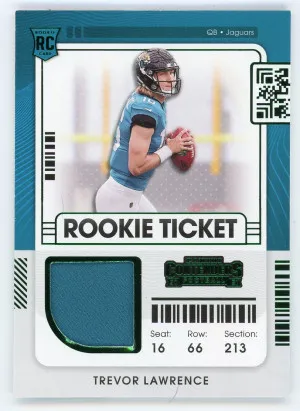 2021 Contenders Trevor Lawrence Rookie Ticket Swatches *VF-NM* front