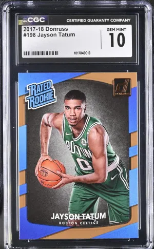 CGC 10 - 2017-18 Donruss Rated Rookie #198 Jayson Tatum RC Boston Celtics front